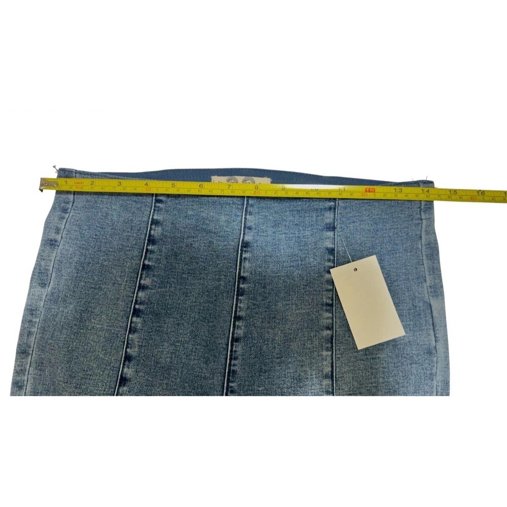 NWT Free People We The Free High-Rise Pull-On Flare Jeans In Light Blue Wash 28 - Picture 8 of 10
